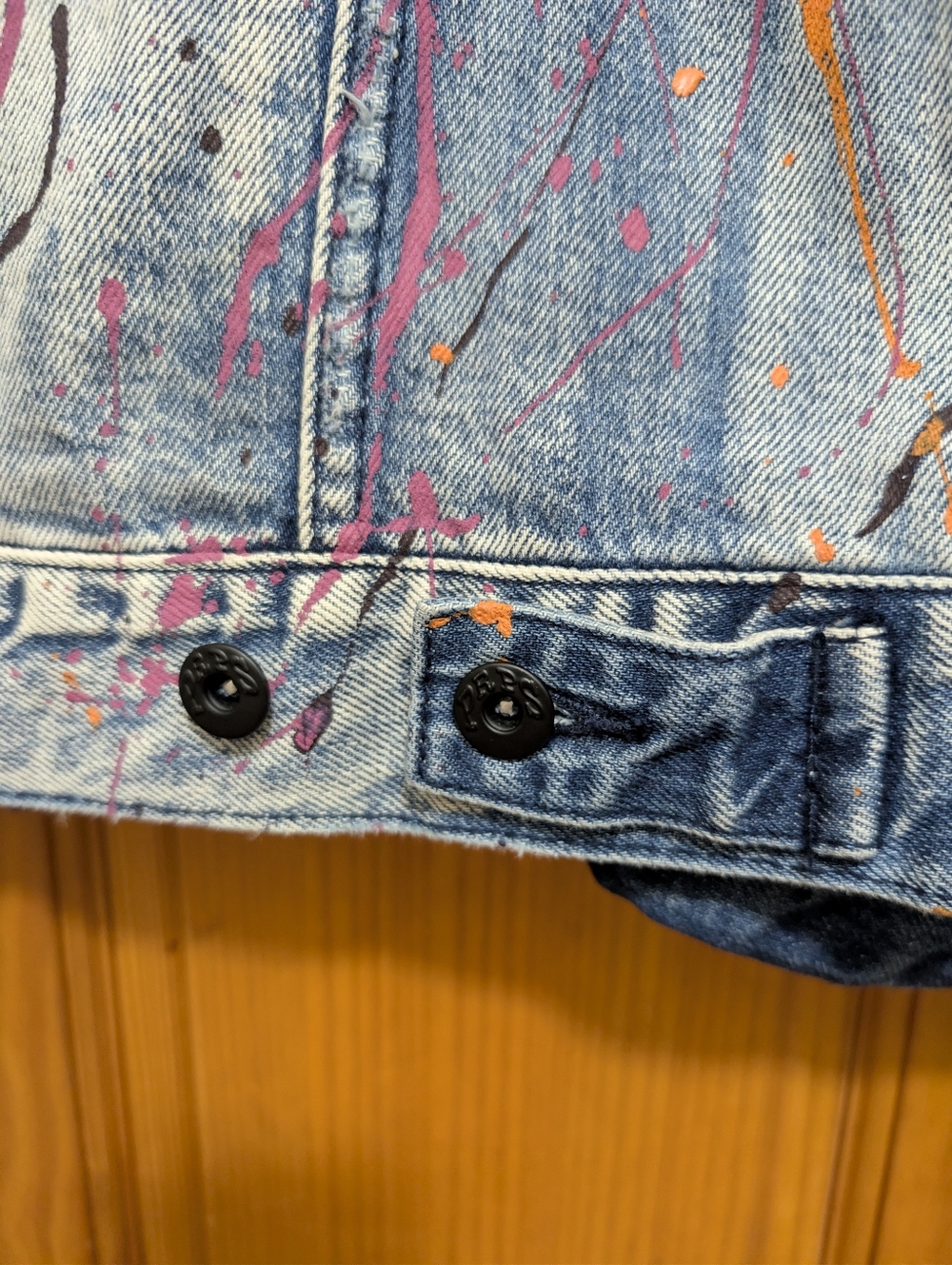 PRPS *RARE* Gale Paint Splatter Light Wash Denim - Size L - Picture 7 of 9